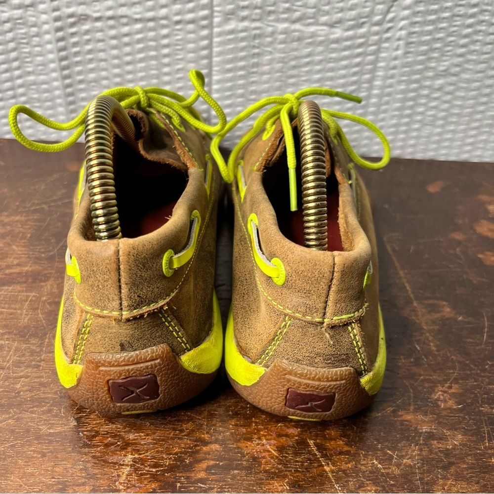 Twisted X Ladies Bomber Neon Yellow Driving Mocs Boat Shoes WDM0010 Size 6.5M - Picture 8 of 9